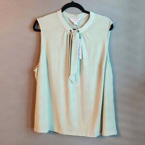 NWT Mint Blue Sleeveless Dress shirt with Tie